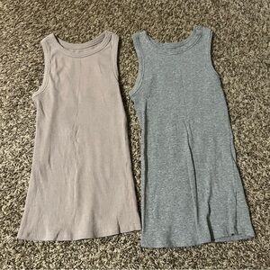 Maurices Ribbed Tank Tops in Gray and Cream